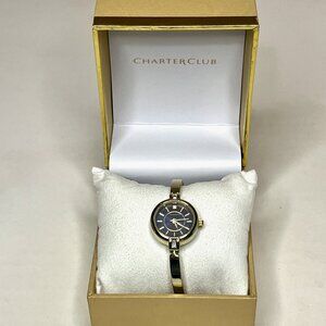 Charter Club Womens Watch * Gold Tone * Roman Numerals * Excellent Condition